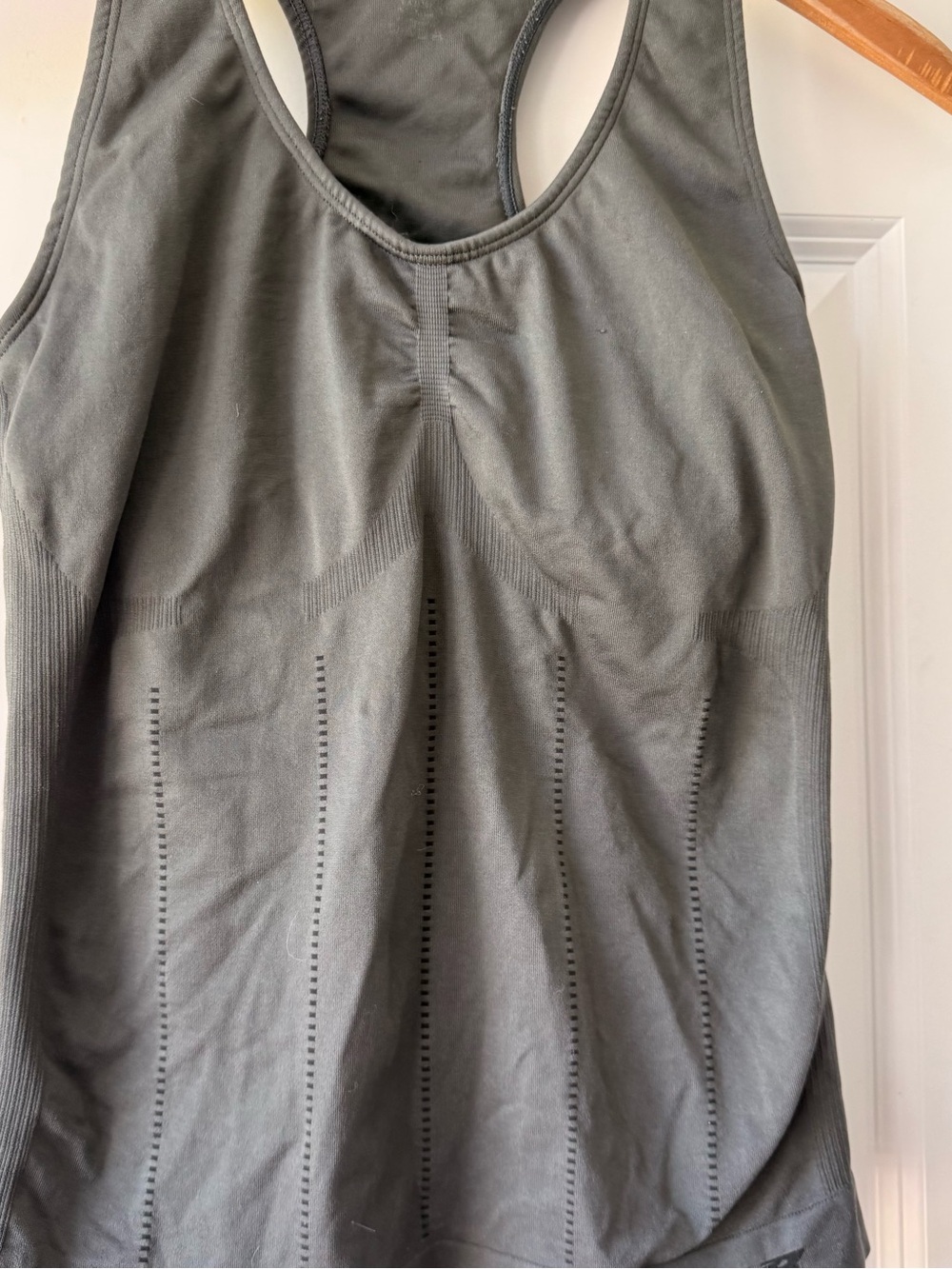 New Balance Grey Racerback Performance Tank Top - Picture 3 of 6